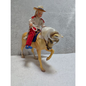 1995 Breyer Reeves Horse Palomino & Breyer Rider Cowgirl w/Accessories Vtg